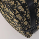Christian Dior Trotter Canvas Boston Bag Navy Silver Auth 199570-16