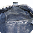 Christian Dior Trotter Canvas Boston Bag Navy Silver Auth 199570-17