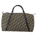 Christian Dior Trotter Canvas Boston Bag Navy Silver Auth 199570-13