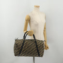 Christian Dior Trotter Canvas Boston Bag Navy Silver Auth 199570-20