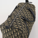Christian Dior Trotter Canvas Boston Bag Navy Silver Auth 199570-6