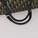 Christian Dior Trotter Canvas Boston Bag Navy Silver Auth 199570-7