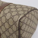 GUCCI GG Supreme Boston Bag PVC Beige Gold 001 39 6842 Auth 199571-9