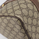 GUCCI GG Supreme Boston Bag PVC Beige Gold 001 39 6842 Auth 199571-16