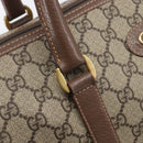 GUCCI GG Supreme Boston Bag PVC Beige Gold 001 39 6842 Auth 199571-10