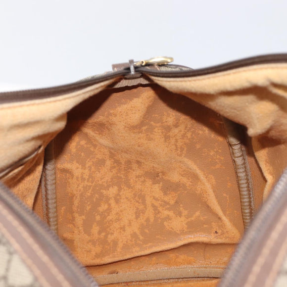 GUCCI GG Supreme Boston Bag PVC Beige Gold 001 39 6842 Auth 199571