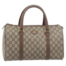 GUCCI GG Supreme Boston Bag PVC Beige Gold 001 39 6842 Auth 199571-13