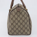 GUCCI GG Supreme Boston Bag PVC Beige Gold 001 39 6842 Auth 199571-3