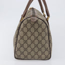 GUCCI GG Supreme Boston Bag PVC Beige Gold 001 39 6842 Auth 199571-4