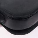 CELINE Horse Carriage Shoulder Bag Leather Black Gold Auth 199572-15