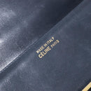 CELINE Horse Carriage Shoulder Bag Leather Black Gold Auth 199572-18