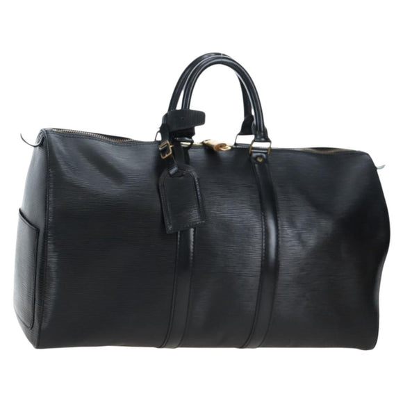 LOUIS VUITTON Epi Keepall 45 Boston Bag Black M42972 LV Auth 199574V