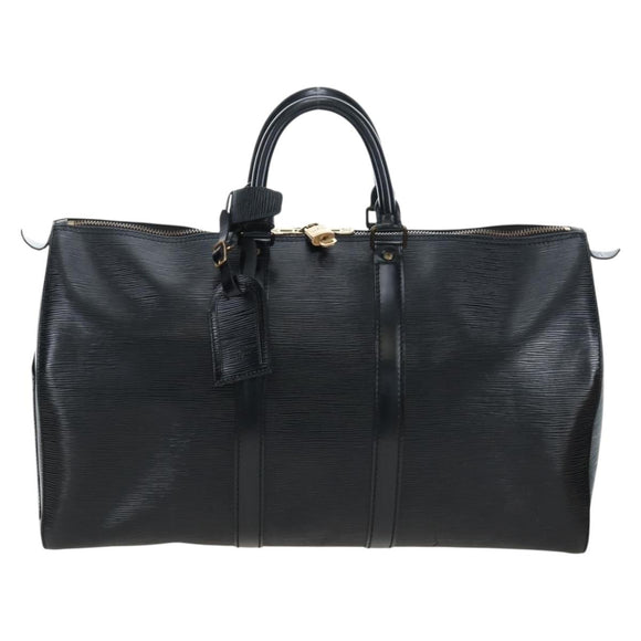 LOUIS VUITTON Epi Keepall 45 Boston Bag Black M42972 LV Auth 199574V