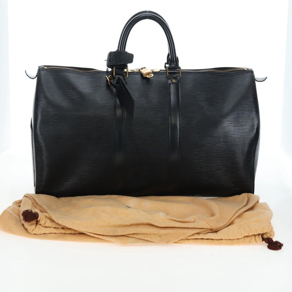 LOUIS VUITTON Epi Keepall 45 Boston Bag Black M42972 LV Auth 199574V