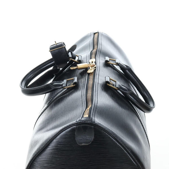LOUIS VUITTON Epi Keepall 45 Boston Bag Black M42972 LV Auth 199574V