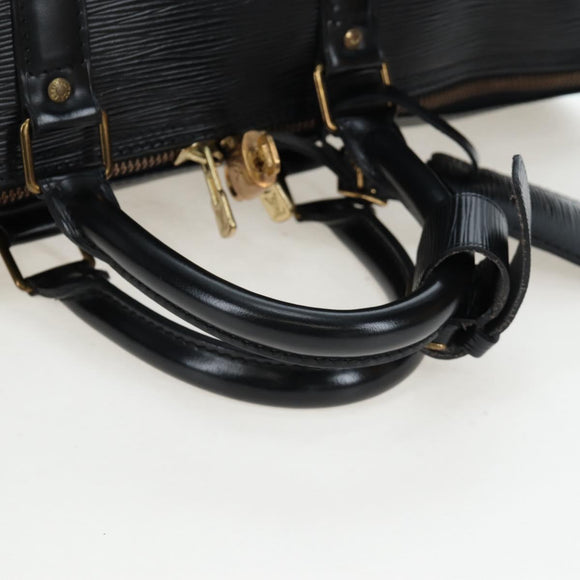 LOUIS VUITTON Epi Keepall 45 Boston Bag Black M42972 LV Auth 199574V