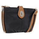 SAINT LAURENT Shoulder Bag Leather Black Gold Auth 199576A-1