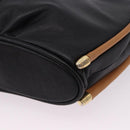 SAINT LAURENT Shoulder Bag Leather Black Gold Auth 199576A-15