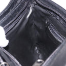 SAINT LAURENT Shoulder Bag Leather Black Gold Auth 199576A-18