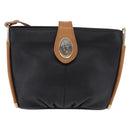 SAINT LAURENT Shoulder Bag Leather Black Gold Auth 199576A-13