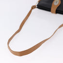 SAINT LAURENT Shoulder Bag Leather Black Gold Auth 199576A-7