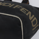 FENDI Hand Bag Canvas Black Gold Auth 199578-10
