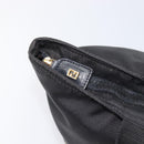 FENDI Hand Bag Canvas Black Gold Auth 199578-14