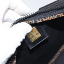FENDI Hand Bag Canvas Black Gold Auth 199578-15