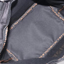 FENDI Hand Bag Canvas Black Gold Auth 199578-16