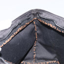 FENDI Hand Bag Canvas Black Gold Auth 199578-18