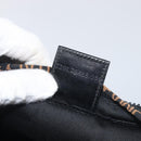 FENDI Hand Bag Canvas Black Gold Auth 199578-19