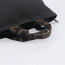 FENDI Hand Bag Canvas Black Gold Auth 199578-7