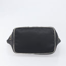 FENDI Hand Bag Canvas Black Gold Auth 199578-9