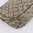 GUCCI GG Supreme Web Sherry Line Bag PVC Beige Gold 89 02 032 Auth 199582-17