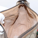 GUCCI GG Supreme Web Sherry Line Bag PVC Beige Gold 89 02 032 Auth 199582-19