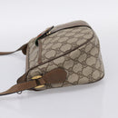 GUCCI GG Supreme Web Sherry Line Bag PVC Beige Gold 89 02 032 Auth 199582-3