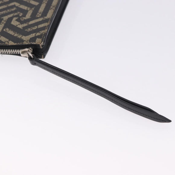 GUCCI GG Caleido Web Sherry Line Clutch Bag PVC Beige Silver 429004 Auth 199583A