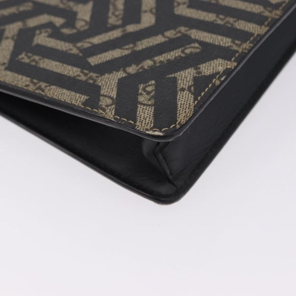 GUCCI GG Caleido Web Sherry Line Clutch Bag PVC Beige Silver 429004 Auth 199583A