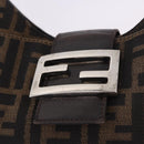 FENDI Zucca Canvas Mamma Baguette Shoulder Bag Brown Black Auth 199587V-15
