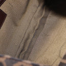FENDI Zucca Canvas Mamma Baguette Shoulder Bag Brown Black Auth 199587V-18