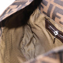 FENDI Zucca Canvas Mamma Baguette Shoulder Bag Brown Black Auth 199587V-20