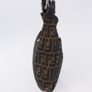 FENDI Zucca Canvas Mamma Baguette Shoulder Bag Brown Black Auth 199587V-5