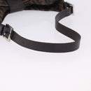 FENDI Zucca Canvas Mamma Baguette Shoulder Bag Brown Black Auth 199587V-7