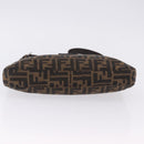 FENDI Zucca Canvas Mamma Baguette Shoulder Bag Brown Black Auth 199587V-9