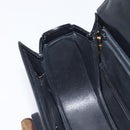 GUCCI Bamboo Hand Bag Leather Black Gold 99 00 0633 Auth 199588V-23