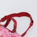 Miu Miu Hand Bag Canvas 2way Pink Gold Auth 199590M-15