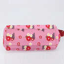 Miu Miu Hand Bag Canvas 2way Pink Gold Auth 199590M-5