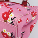 Miu Miu Hand Bag Canvas 2way Pink Gold Auth 199590M-9
