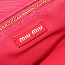 Miu Miu Hand Bag Canvas 2way Pink Gold Auth 199590M-20