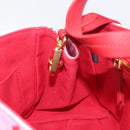 Miu Miu Hand Bag Canvas 2way Pink Gold Auth 199590M-22